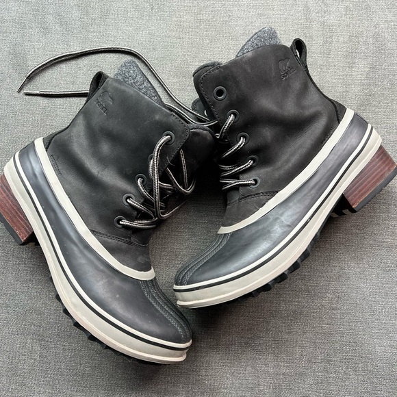 Sorel Slimpack III Lace Women's Waterproof Winter Boots -black/gray - Size 11 - Picture 4 of 7